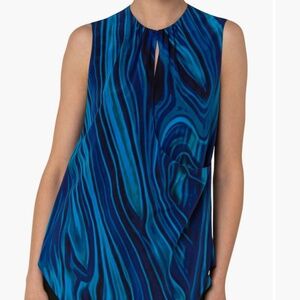 Akris Punto Swirl Print Sleeveless Top